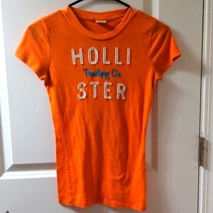 Hollister Trading Co. Small Women's T-Shirt Orange Embroidered Vintage VTG